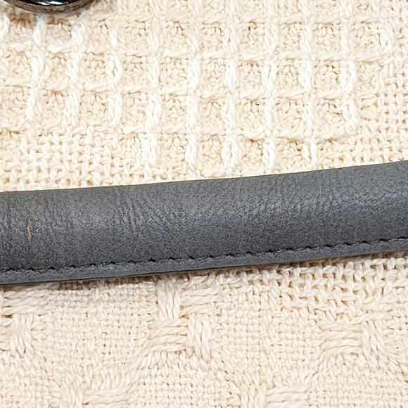 Miche LUCERNE Luxe Gray Double Rolled Handles Caribiner Hardware Keychain Bag - Picture 6 of 9